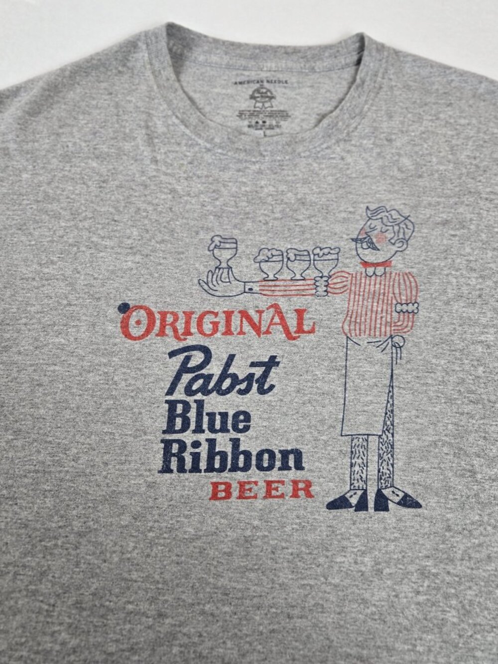 Old School Vintage Pabst Blue Ribbon Graphic T-Shirt Size L